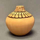Carla Nampeyo Hopi Carved Pot with Kachina  (JM35)