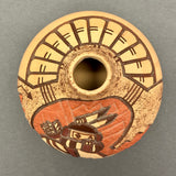Carla Nampeyo Hopi Carved Pot with Kachina  (JM35)