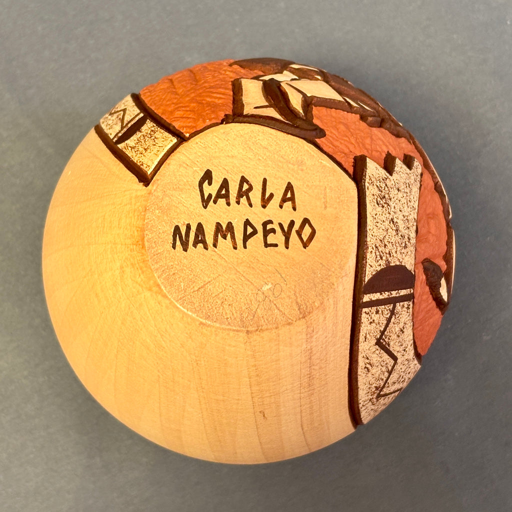 Carla Nampeyo Hopi Carved Pot with Kachina  (JM35)