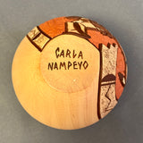 Carla Nampeyo Hopi Carved Pot with Kachina  (JM35)
