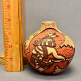 Carla Nampeyo Hopi Carved Pot with Kachina  (JM35)