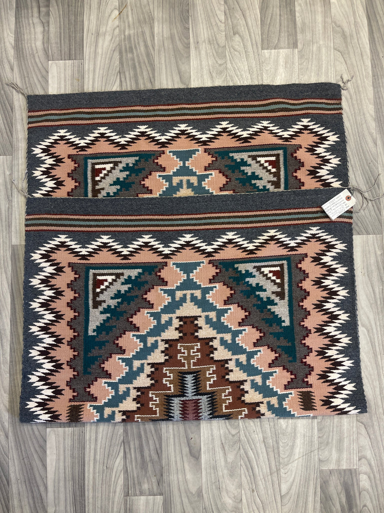 Roselyn Begay Navajo Burntwater style rug, vintage Native American  (JM118)