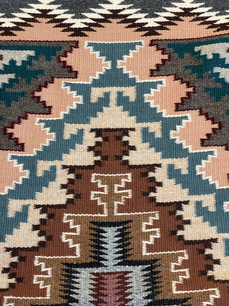 Roselyn Begay Navajo Burntwater style rug, vintage Native American  (JM118)