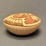 Carla Nampeyo Hopi Carved Seed Pot with Koshare Design  (JM36)