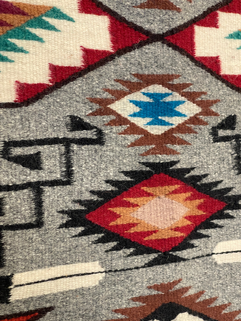 Rosemary Sagg Authentic Navajo Wool Rug with Teec Nos Pos design  (JM119)