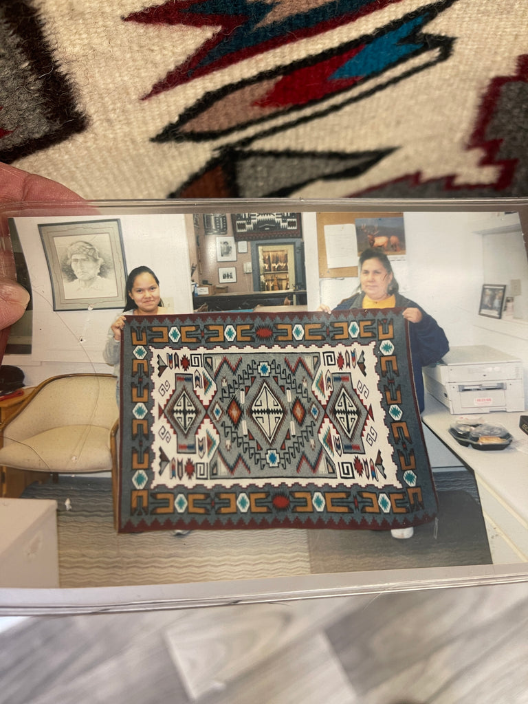 Rosemary Sagg Authentic Navajo Wool Rug with Teec Nos Pos design  (JM119)