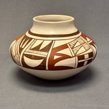 Loretta Navasie, Hopi White Slip Painted Pot  (JM37)