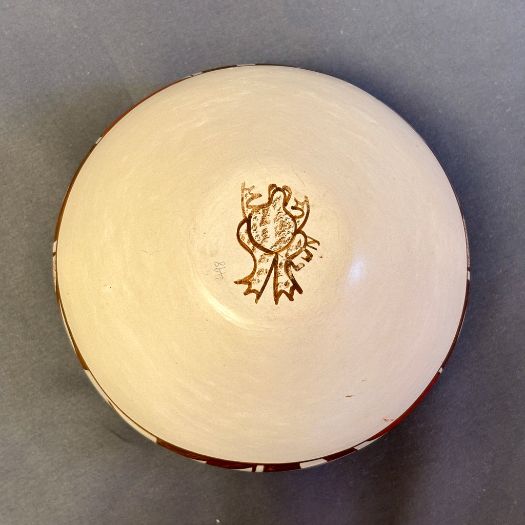 Loretta Navasie, Hopi White Slip Painted Pot  (JM37)
