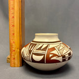 Loretta Navasie, Hopi White Slip Painted Pot  (JM37)