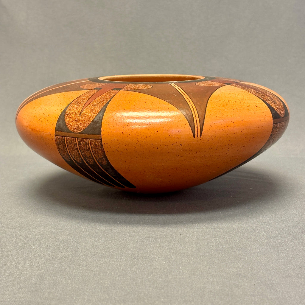 Stetson Setalla, Hopi Wide Painted Pot with Animal Design  (JM41)
