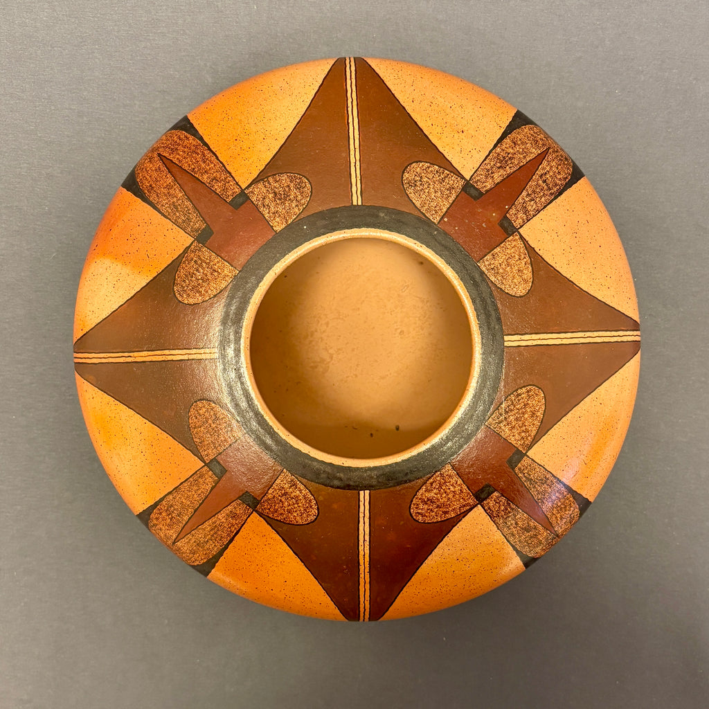 Stetson Setalla, Hopi Wide Painted Pot with Animal Design  (JM41)
