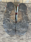 Cheyenne Authentic Native American beaded moccasins - Antique Late 1800s.  Sinew sewn with Venetian glass beads (GM179)