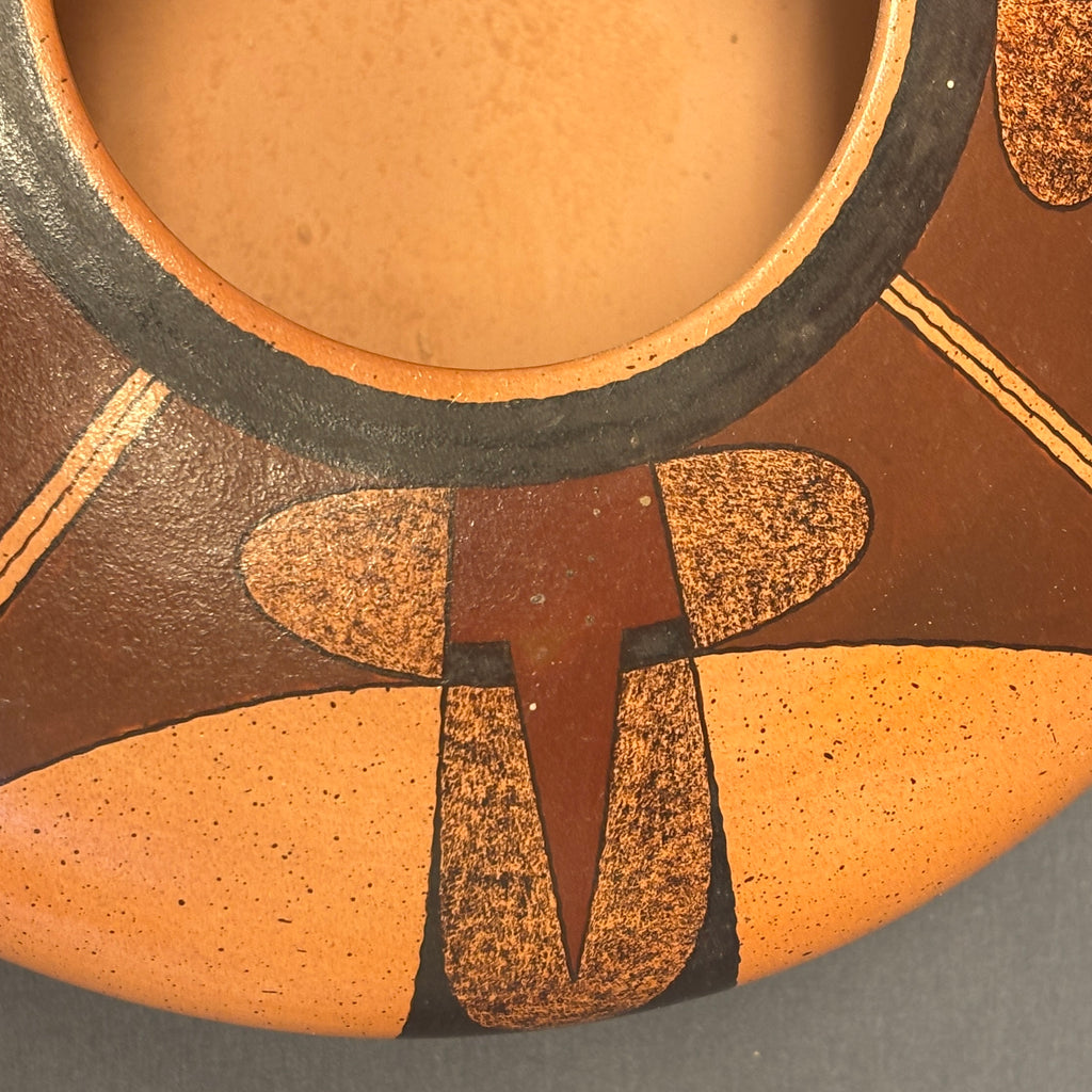 Stetson Setalla, Hopi Wide Painted Pot with Animal Design  (JM41)