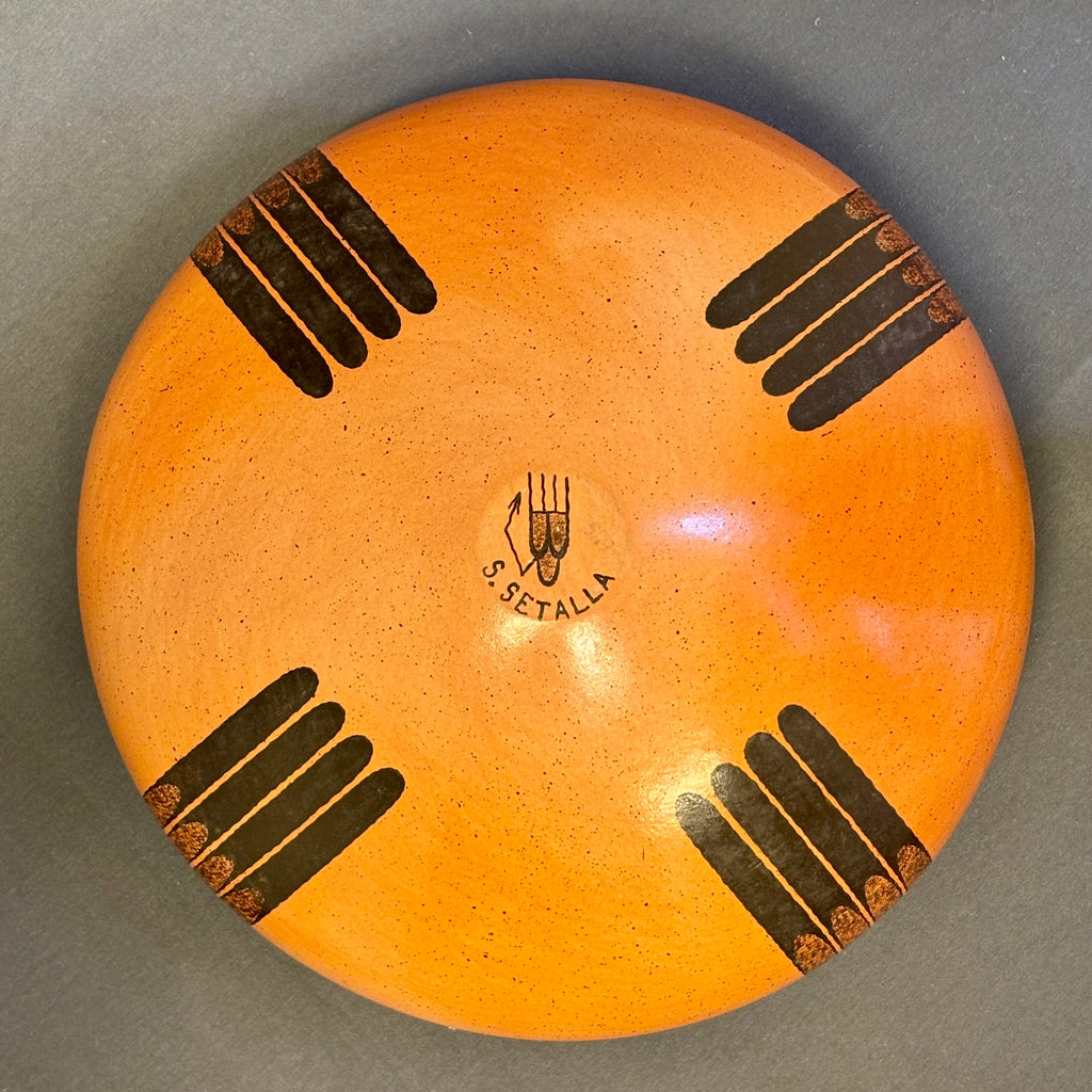 Stetson Setalla, Hopi Wide Painted Pot with Animal Design  (JM41)