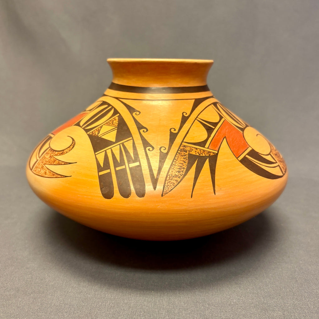 Dawn Navasie, Hopi Painted Pot with Parrot Design  (JM42)