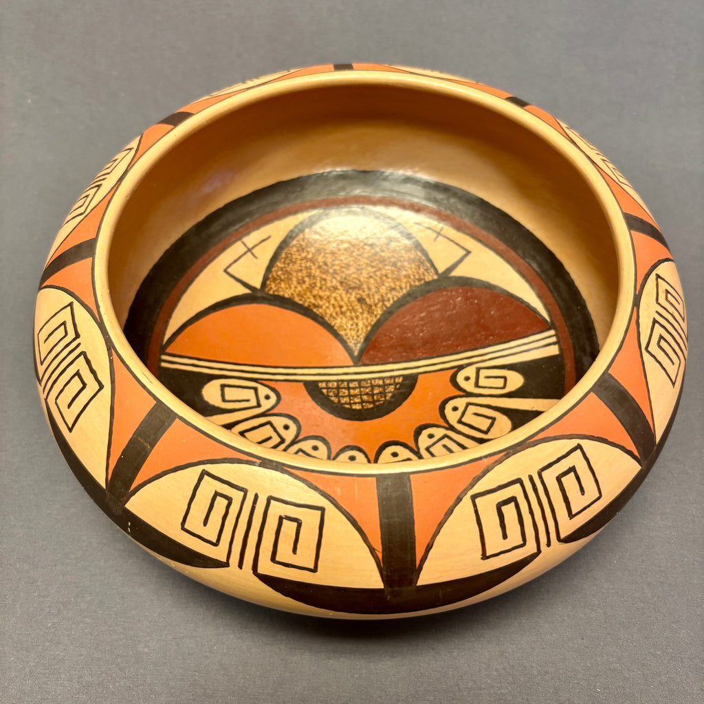 Stetson Setalla, Hopi Wide-Mouth Painted Pot with Cloud Design  (JM43)