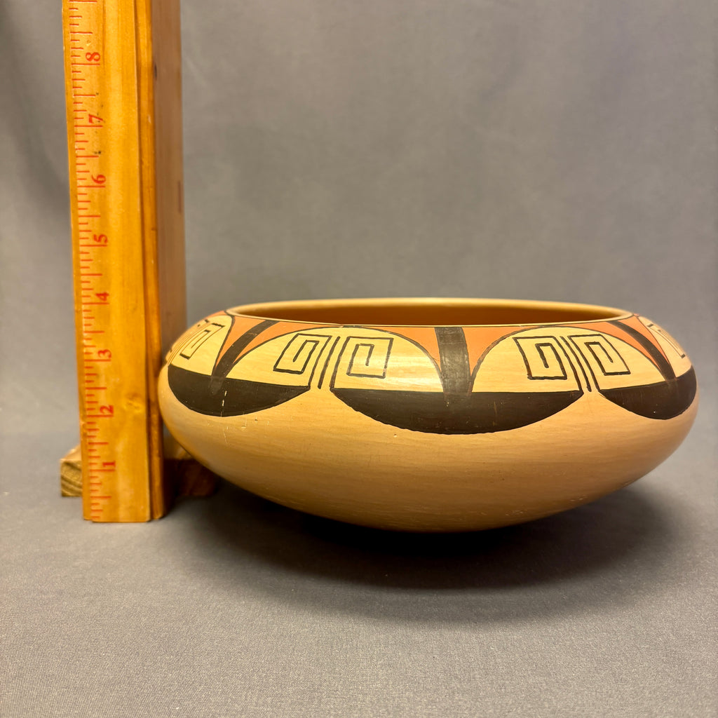 Stetson Setalla, Hopi Wide-Mouth Painted Pot with Cloud Design  (JM43)