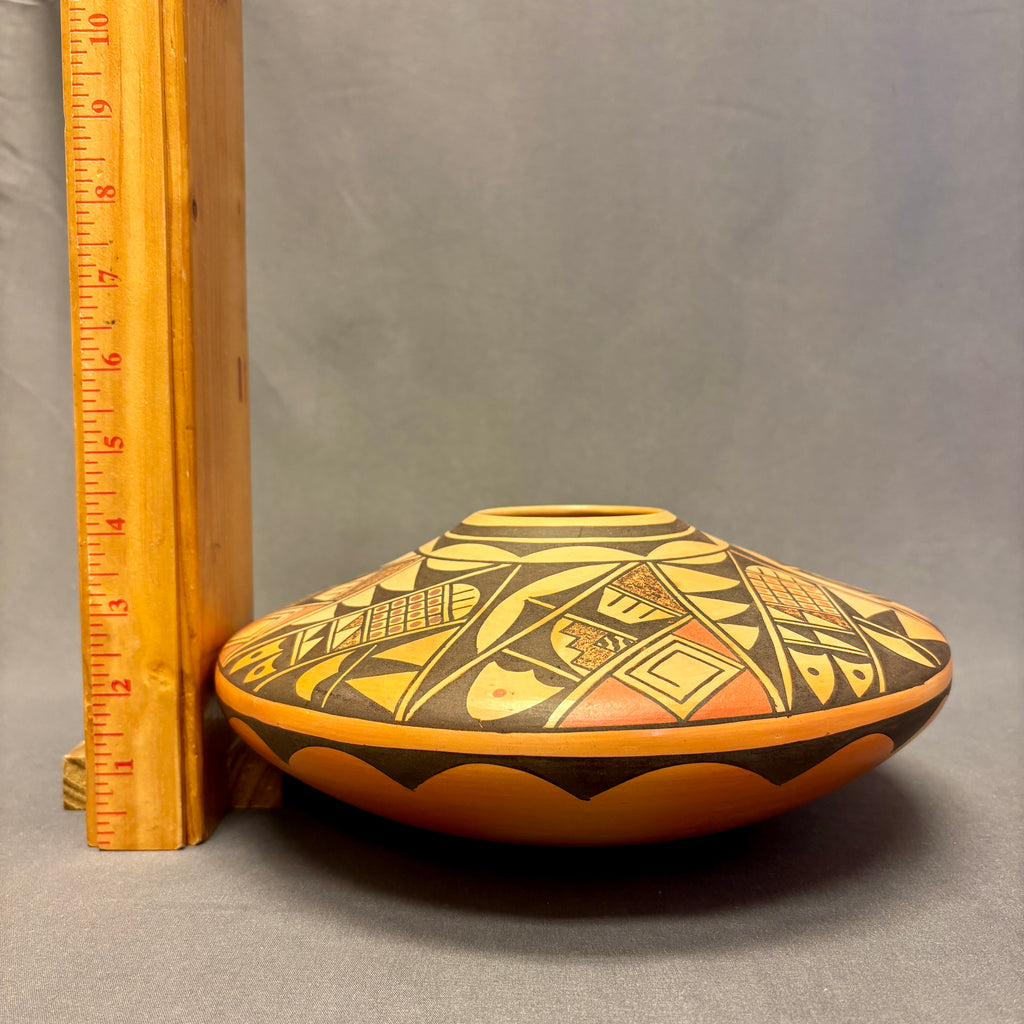 Dee Setalla, Hopi Wide Painted Pot with Pottery Shard Design  (JM44)