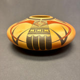 Fawn Garcia Navasie, Hopi Wide Painted Pot with Parrot Design  (JM45)