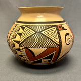 Agnes Setalla Nahsonhoya, Hopi Painted Pot with Bird Design  (JM51)