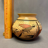 Agnes Setalla Nahsonhoya, Hopi Painted Pot with Bird Design  (JM51)