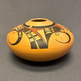 Gloria Mahle, Hopi Wide Painted Pot with Parrot Design  (JM52)
