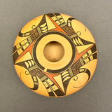 Gloria Mahle, Hopi Wide Painted Pot with Parrot Design  (JM52)
