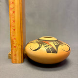 Gloria Mahle, Hopi Wide Painted Pot with Parrot Design  (JM52)