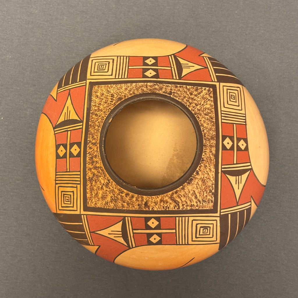 James Nampeyo, Hopi Painted Pot with Parrot Tail Design  (JM55)