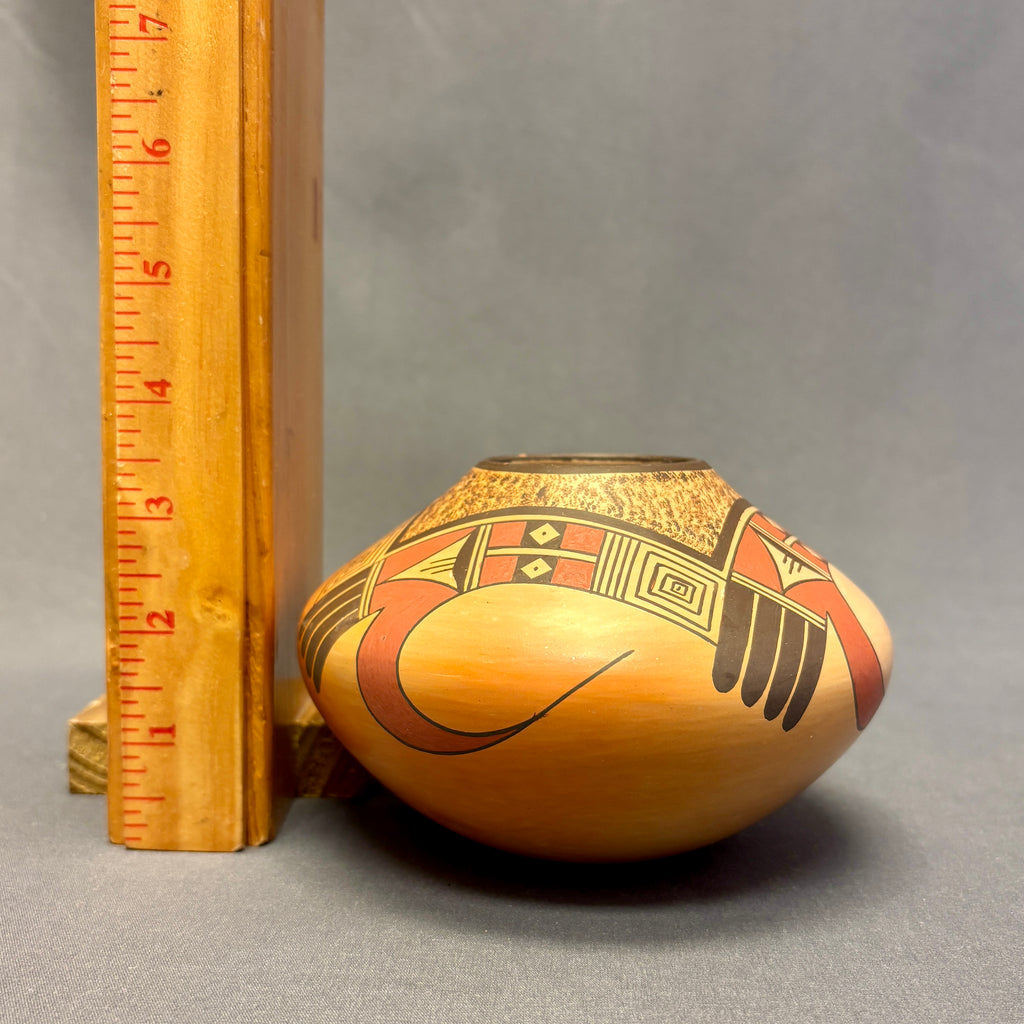 James Nampeyo, Hopi Painted Pot with Parrot Tail Design  (JM55)