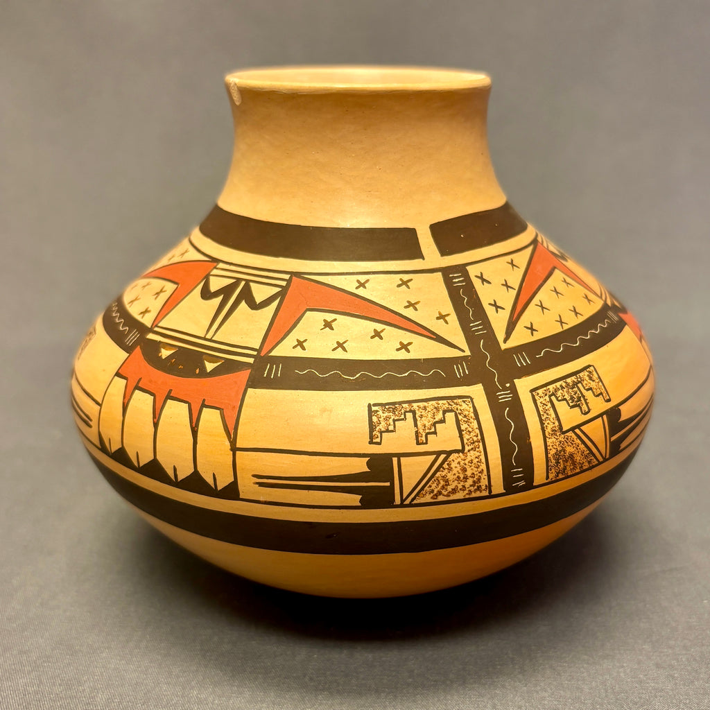 James Nampeyo, Hopi Tall Painted Pot with Eagle Design  (JM59)