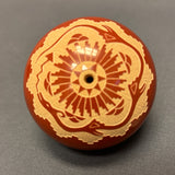 Debra Duwyenie, Santa Clara Pueblo Polished Seed Pot with Etched Avanyu Design (JM63)