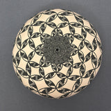Marie Chino Vintage Acoma Pueblo Wide Seed Pot with Connecting Oval Design   (JM74)
