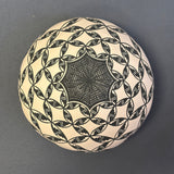 Marie Chino Vintage Acoma Pueblo Wide Seed Pot with Connecting Oval Design   (JM74)