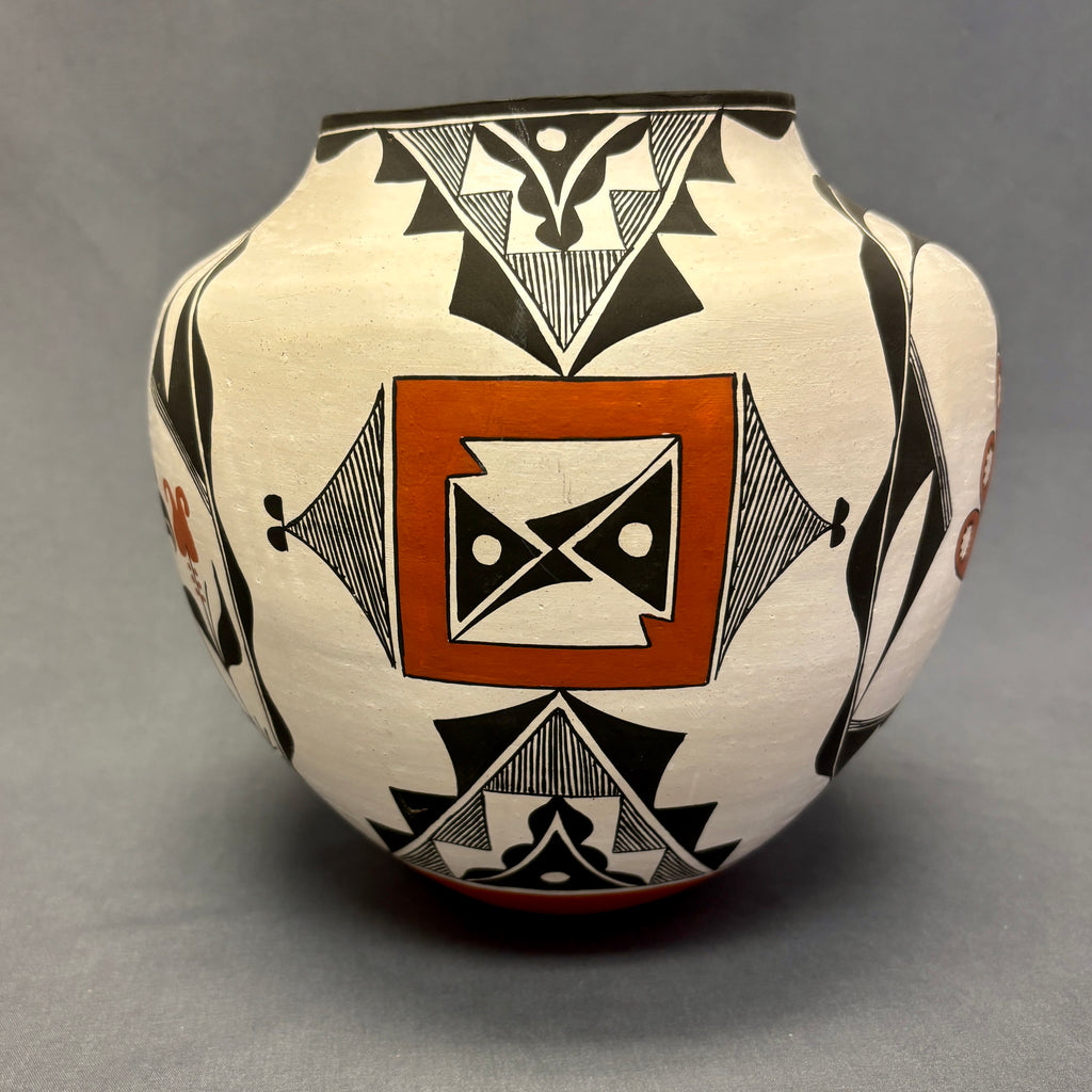 Franklin Peters Vintage Acoma Pueblo Olla with Parrot Design   (JM75)