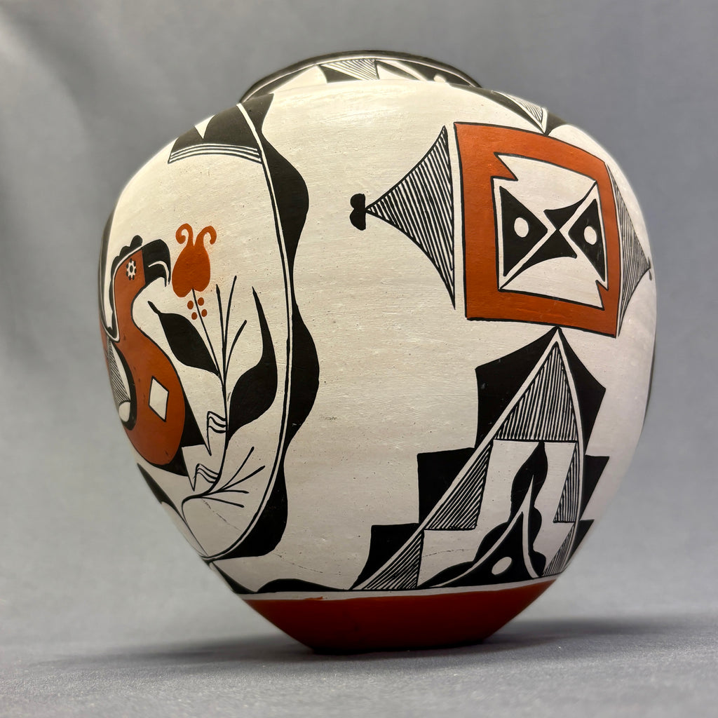 Franklin Peters Vintage Acoma Pueblo Olla with Parrot Design   (JM75)