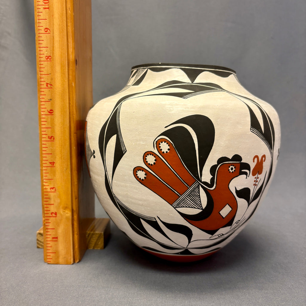 Franklin Peters Vintage Acoma Pueblo Olla with Parrot Design   (JM75)