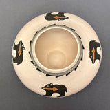 Debbie Brown Vintage Acoma Pueblo Painted Olla with Bear Fetish Design   (JM77)