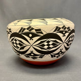 Franklin Peters Vintage Acoma Pueblo Painted Pot with Geometric Design   (JM79)