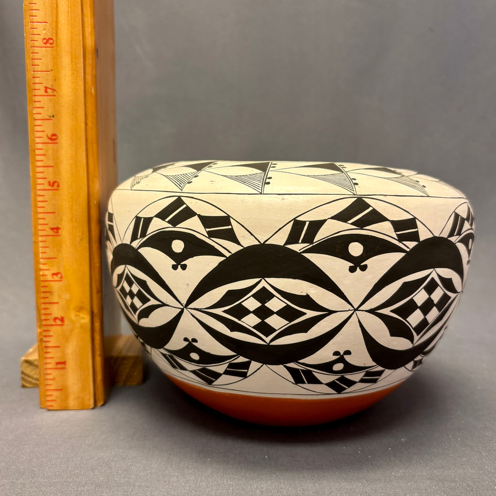 Franklin Peters Vintage Acoma Pueblo Painted Pot with Geometric Design   (JM79)