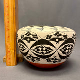 Franklin Peters Vintage Acoma Pueblo Painted Pot with Geometric Design   (JM79)