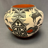 Rachel Aragon Acoma Pueblo Painted Olla with Fertility Design   (JM80)