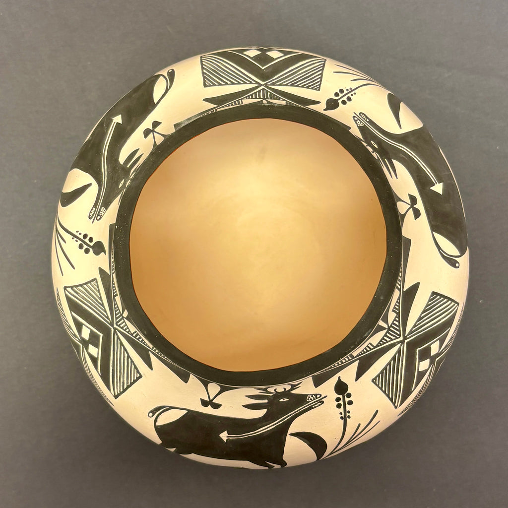 Rachel Aragon Acoma Pueblo Painted Olla with Fertility Design   (JM80)
