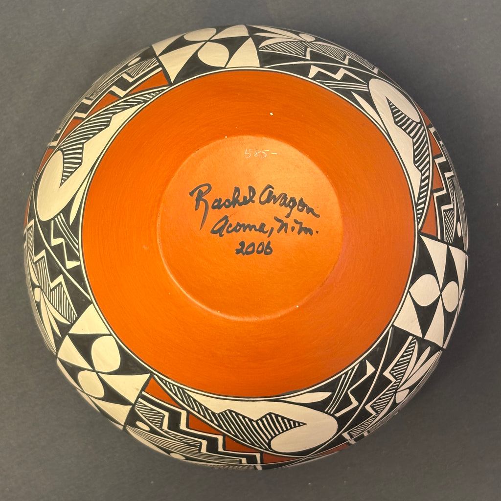 Rachel Aragon Acoma Pueblo Painted Olla with Geometric Design   (JM82)