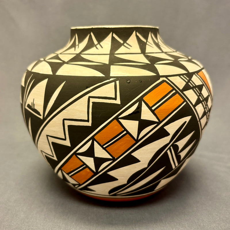 Myron Estevan Vintage Acoma Pueblo Painted Pot with Geometric Design   (JM84)
