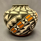Myron Estevan Vintage Acoma Pueblo Painted Pot with Geometric Design   (JM84)