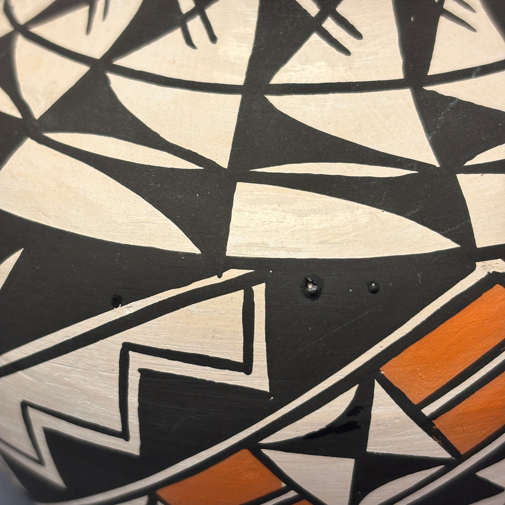 Myron Estevan Vintage Acoma Pueblo Painted Pot with Geometric Design   (JM84)