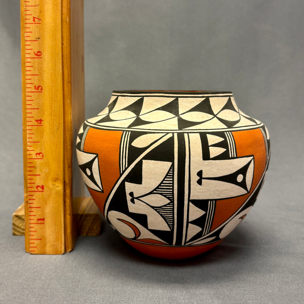 Rachel Aragon Acoma Pueblo Painted Olla with Geometric Design   (JM86)