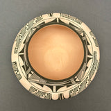 Marquis Dann-Lente, Laguna Pueblo Vintage Handmade Painted Clay Pot with Parrot and Spiral design  (JM92)