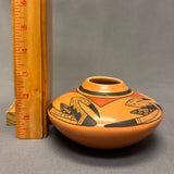 Carla Nampeyo Hopi Painted Pot with Parrot Tail Design, vintage  (JM126)